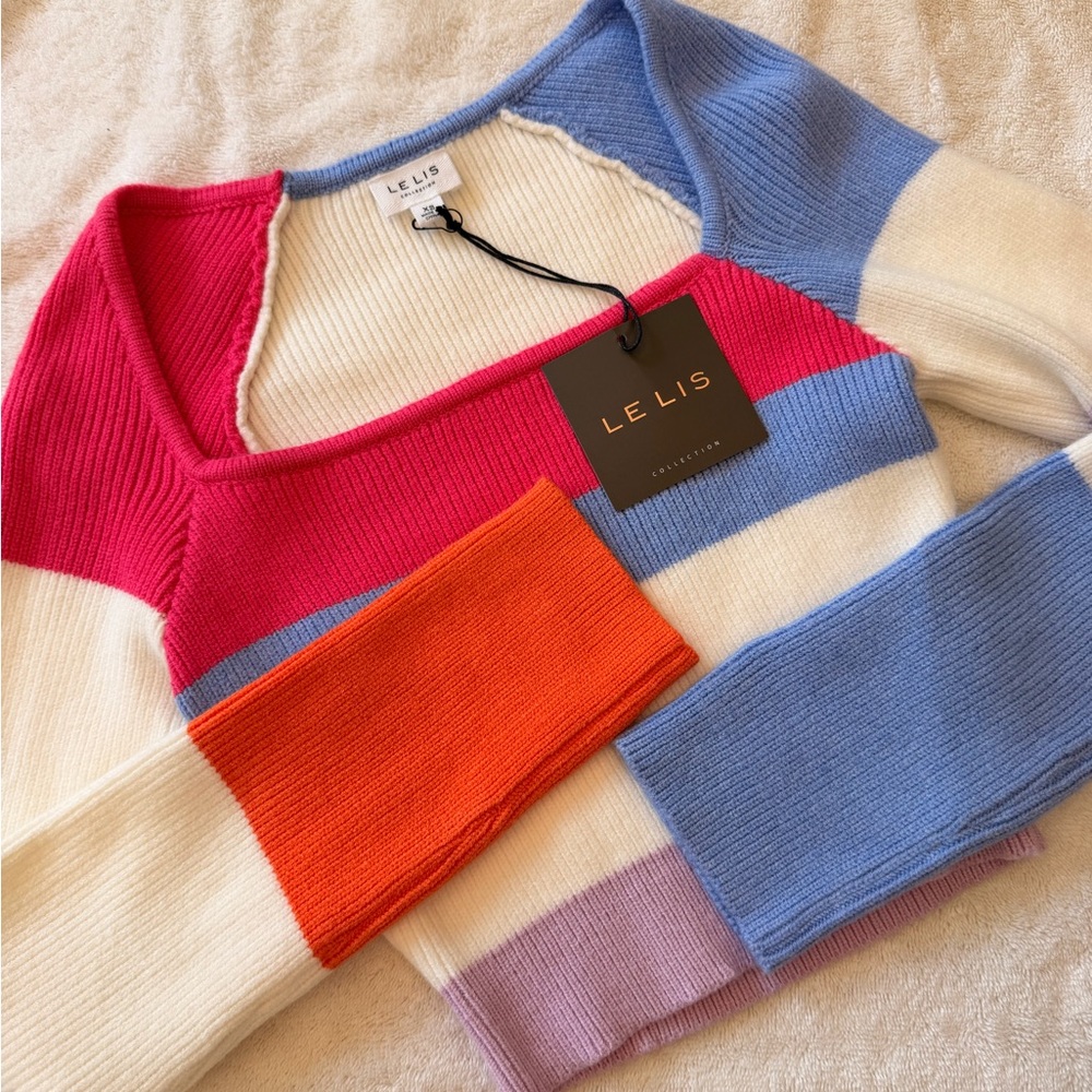 Le Lis Multicolor Striped Knit Top